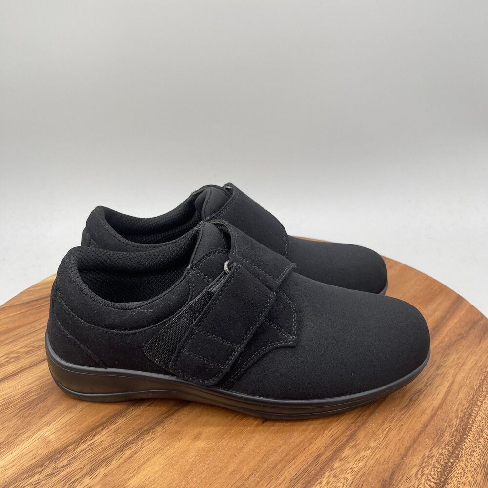Orthofeet Wichita 825 Shoes Womens Size 8.5 M Black Orthopedic Diabetic Stretch